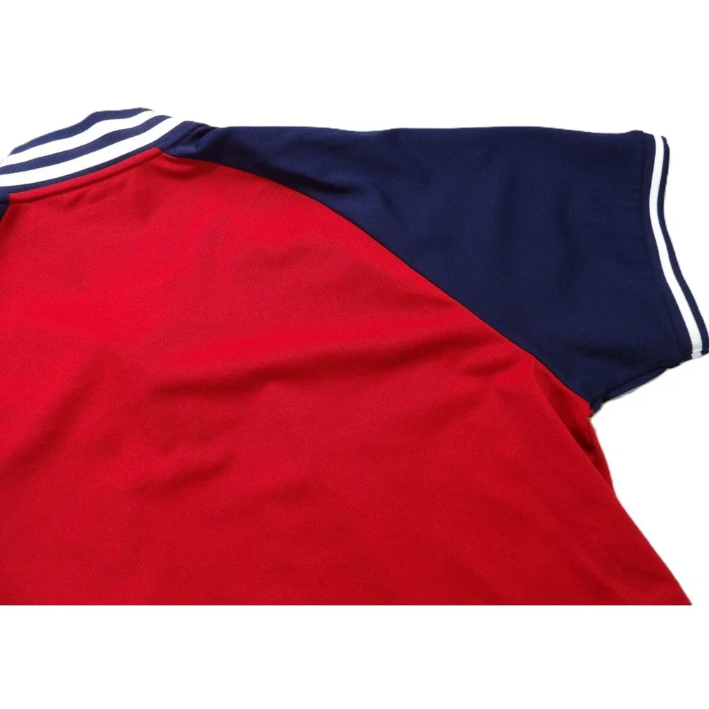 Polo Ralph Lauren US Open Tennis Shirt Men L Red Performance Big P Polo Logo EUC